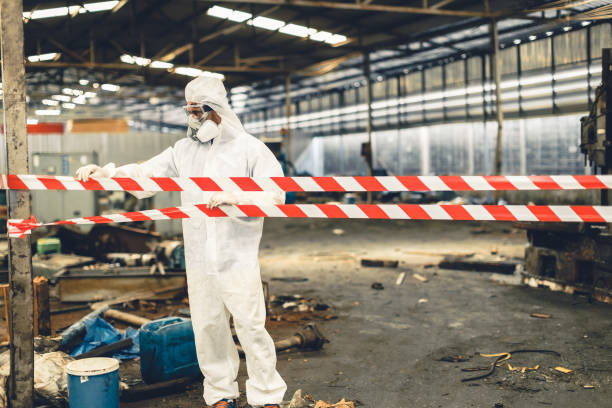 Professional Biohazard Cleanup technician working in Rockville, CT